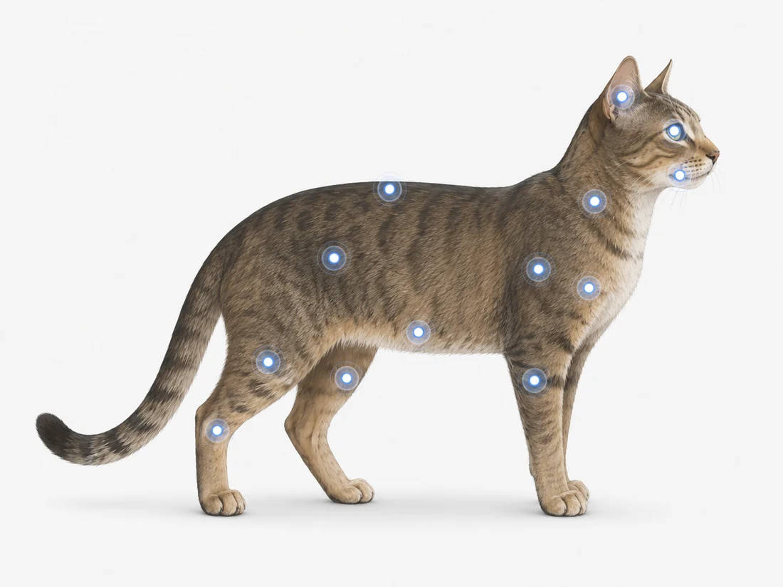 Cat anatomical symptom map